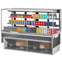 Turbo Air TOM-72L-UFD-W-3SI-N 72 inch White Drop-In Refrigerated Open Display Case Merchandiser with 4 Shelves