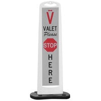 Cortina Trailblazer XL 45" "Please Stop Here" Vertical Valet Panel with 15 lb. Base 03-768W-VPSHTY-15