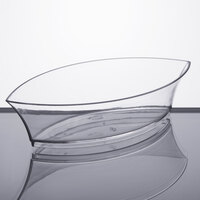Fineline 6207-CL Tiny Temptations 4 1/2 inch x 2 1/2 inch Tiny Treasures Disposable Clear Plastic Tray - 200/Case