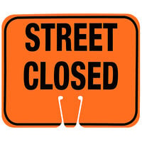 Cortina Orange / Black Single-Sided Street Closed Cone Sign 03-550-SSC