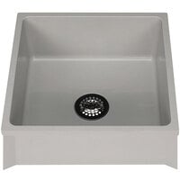 Zurn Z1996-24 Gray Composite Mop Sink - 24 inch x 24 inch x 10 inch