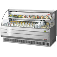 Turbo Air TOM-75LS-N 75" Stainless Steel Horizontal Refrigerated Open Low Profile Curtain Merchandiser