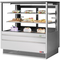 Turbo Air TCGB-48UF-S-N 48" Stainless Steel Flat Glass Refrigerated Bakery Display Case