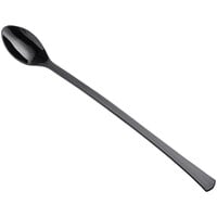 Visions 6" Black Plastic Tasting Spoon - 20/Pack