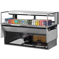 Turbo Air TOM-60L-UFD-S-1SI-N 60 inch Stainless Steel Drop-In Refrigerated Open Display Case Merchandiser