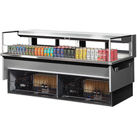Turbo Air TOM-72L-UFD-S-1SI-N 72 inch Stainless Steel Drop-In Refrigerated Open Display Case Merchandiser
