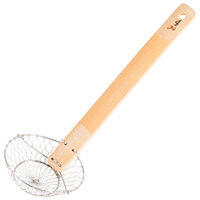 4 inch Round Bamboo-Handled Coarse Skimmer