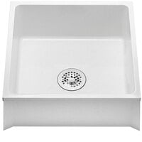 Zurn Z1996-24-AW White Composite Mop Sink - 24 inch x 24 inch x 10 inch