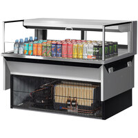 Turbo Air TOM-48L-UFD-S-1SI-N 48 inch Stainless Steel Drop-In Refrigerated Open Display Case Merchandiser