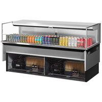 Turbo Air TOM-72L-UF-S-1SI-N 72 inch Stainless Steel Drop-In Refrigerated Open Display Case Merchandiser