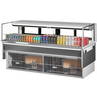 Turbo Air TOM-72L-UFD-W-1SI-N 72 inch White Drop-In Refrigerated Open Display Case Merchandiser