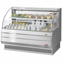 Turbo Air TOM-60LS-N 63" Stainless Steel Horizontal Refrigerated Open Low Profile Curtain Merchandiser