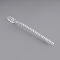 Visions 6" Clear Plastic Tasting Fork - 20/Pack