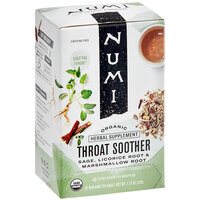 Numi Organic Throat Soother Herbal Tea Bags - 16/Box