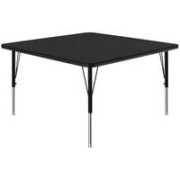 Correll Square Black Granite 19" - 29" Adjustable Height Thermal-Fused Laminate Top Activity Table