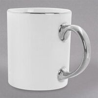 10 Strawberry Street SL0028 10 oz. Silver Line Porcelain C-Handle Mug - 24/Case