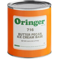 Oringer Butter Pecan Hard Serve Ice Cream Base #10 Can
