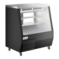 Avantco DDLC-50-B 50" Black Square Glass Refrigerated Deli Case