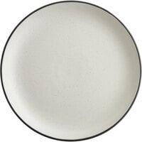 Acopa Embers 10 3/4" Grey Matte Coupe Stoneware Plate - Sample
