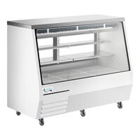 Avantco DDLC-71-W 71" White Square Glass Refrigerated Deli Case