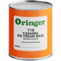 Oringer Caramel Hard Serve Ice Cream Base #10 Can