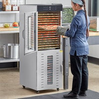 Avantco 32 Tray Stainless Steel Food Dehydrator with Glass Doors - 220V, 3000W