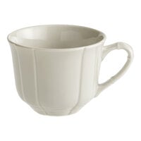 Acopa Condesa 6 oz. Warm Gray Scalloped Porcelain Cup - Sample