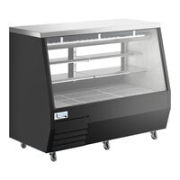 Avantco DDLC-71-B 71" Black Square Glass Refrigerated Deli Case