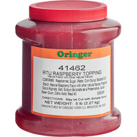 Oringer Raspberry Dessert / Sundae Topping 1/2 Gallon - 3/Case