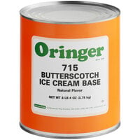 Oringer Butterscotch Hard Serve Ice Cream Base #10 Can