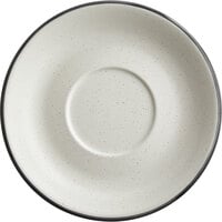 Acopa Embers 5 1/2 inch Grey Matte Stoneware Saucer - 24/Case