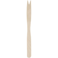 Royal Paper R826 5 1/2" Eco-Friendly Wood French Fry Fork with 2 Prongs - 1000/Box