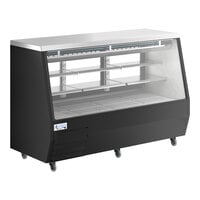 Avantco DDLC-84-B 84" Black Square Glass Refrigerated Deli Case