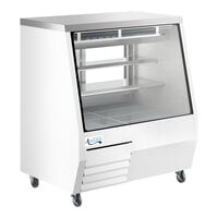 Avantco DDLC-50-W 50" White Square Glass Refrigerated Deli Case