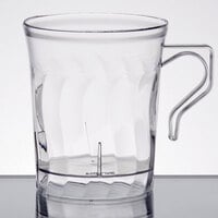 Fineline Flairware 208-CL Clear 8 oz. Plastic Coffee Mug   - 288/Case