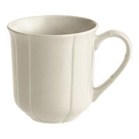 Acopa Condesa 12 oz. Warm Gray Scalloped Porcelain Mug - Sample
