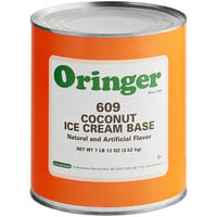 Oringer Coconut Hard Serve Ice Cream Base #10 Can