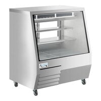 Avantco DDLC-50-S 50" Stainless Steel Square Glass Refrigerated Deli Case