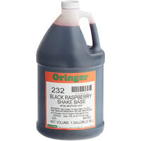 Oringer Black Raspberry Milkshake Base Syrup 1 Gallon