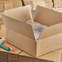 Lavex Industrial 17 inch x 14 inch x 5 inch Kraft Corrugated RSC Shipping Box - 25/Bundle