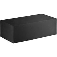 MasonWays 24 inch x 12 inch x 8 inch Solid Black Plastic Display Filler Cube / Riser