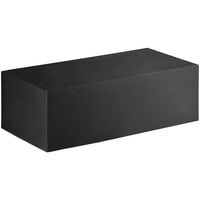 MasonWays 24" x 12" x 8" Solid Black Plastic Display Filler Cube / Riser