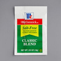 McCormick Salt-Free Classic Seasoning Blend 0.8 Gram Packet - 300/Case