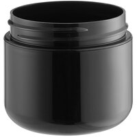 2 oz. Black Double Wall Round Base Polypropylene Jar