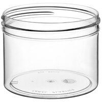 8 oz. Clear Regular Wall Wide Polystyrene Jar