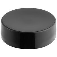 33/400 Black Continuous Thread Flat Lid with Foam Liner