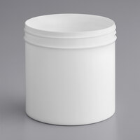 12 oz. White Regular Wall Polypropylene Customizable Cannabis Jar - 246/Case