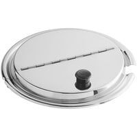 Choice 11 Qt. Notched / Hinged Stainless Steel Inset Cover