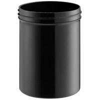 8 oz. Black Regular Wall Polypropylene Cannabis Jar