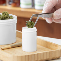 1 oz. White Regular Wall Polypropylene Cannabis Jar